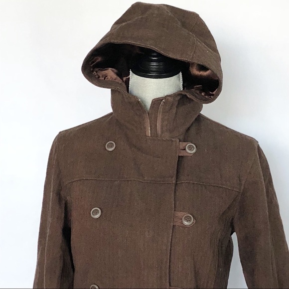 Columbia Wool XCO Hooded Buckle Long Coat SZ XS - Picture 3 of 8